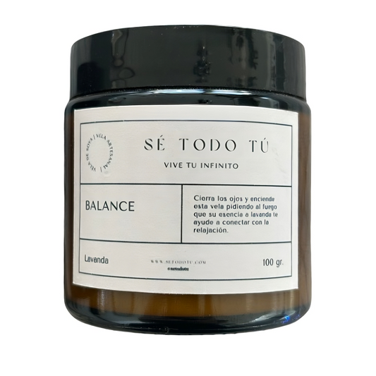 Vela Anti Ansiedad SéTodoTú Vela con Intención, Aroma Lavanda o Vainilla 100gr